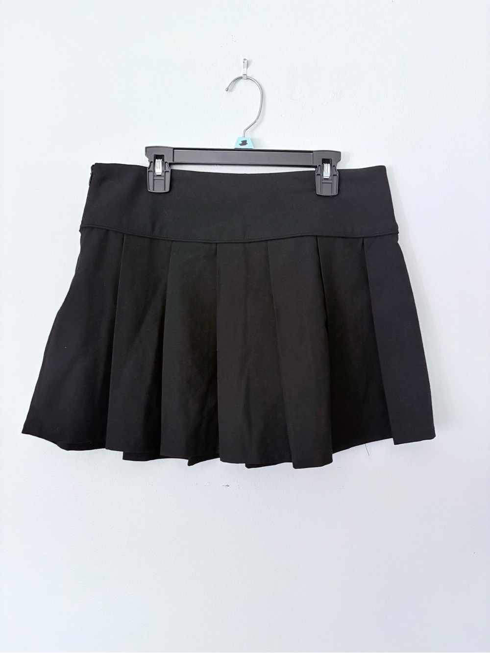 Cotton On Black Pleated Skater Mini Skirt